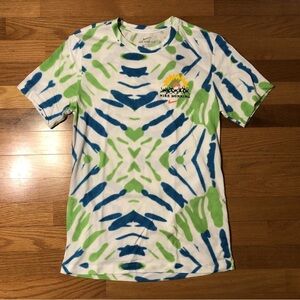 XL Nike Men’s Dri-Fit Shirt Blue Green Tie Dye Running Festival